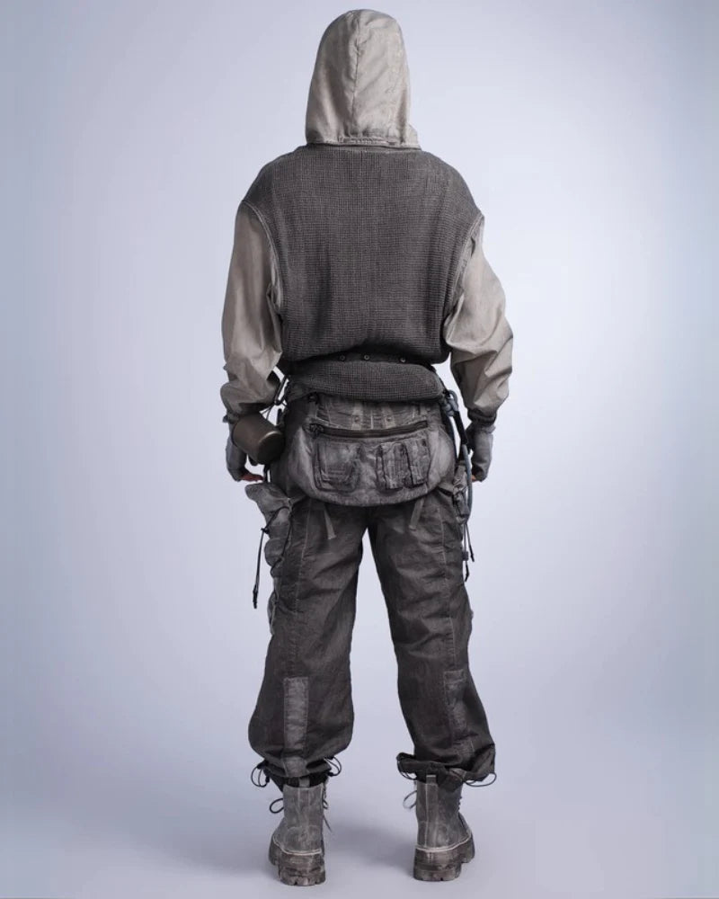Post-Apocalyptic Distressed Washed Outdoor Cargo Pants