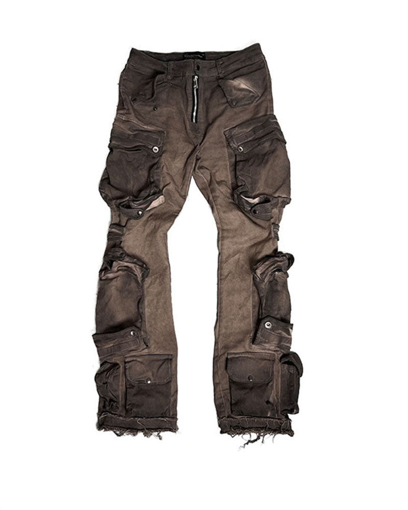 Post‑Apocalyptic Distressed Cargo Pants