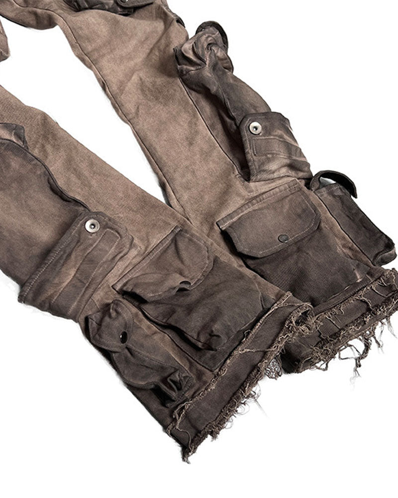 Post‑Apocalyptic Distressed Cargo Pants