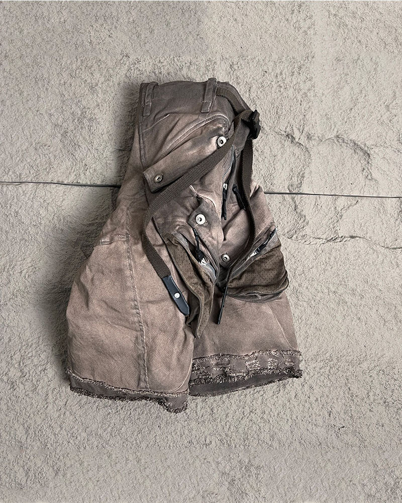 Wasteland Distressed Utility Cargo Shorts