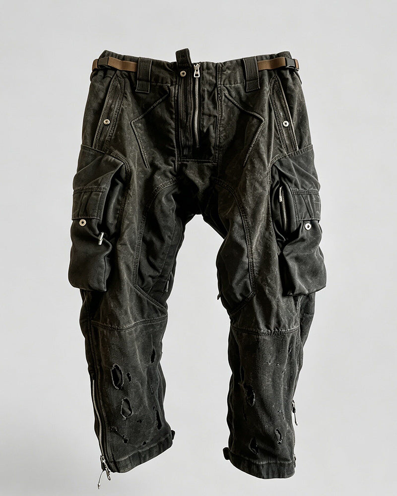 Post-Apocalyptic Distressed Wasteland Tactical Cargo Pants