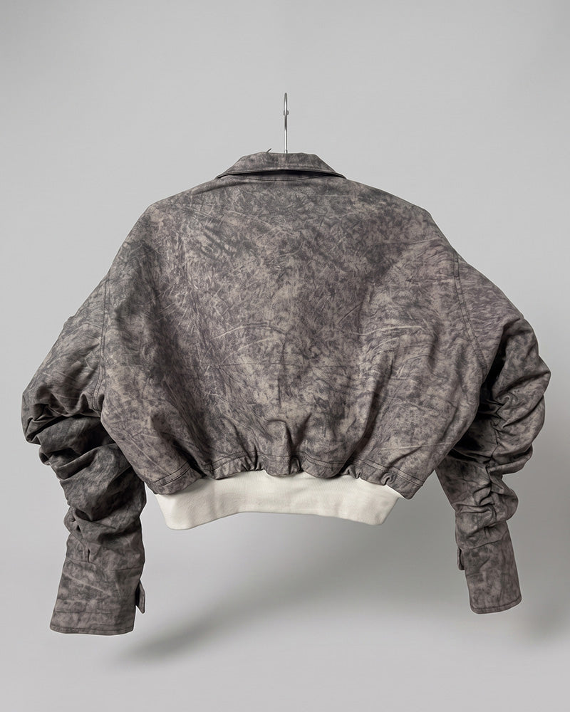 Post-Apocalyptic Cropped Bomber Utility Jacket