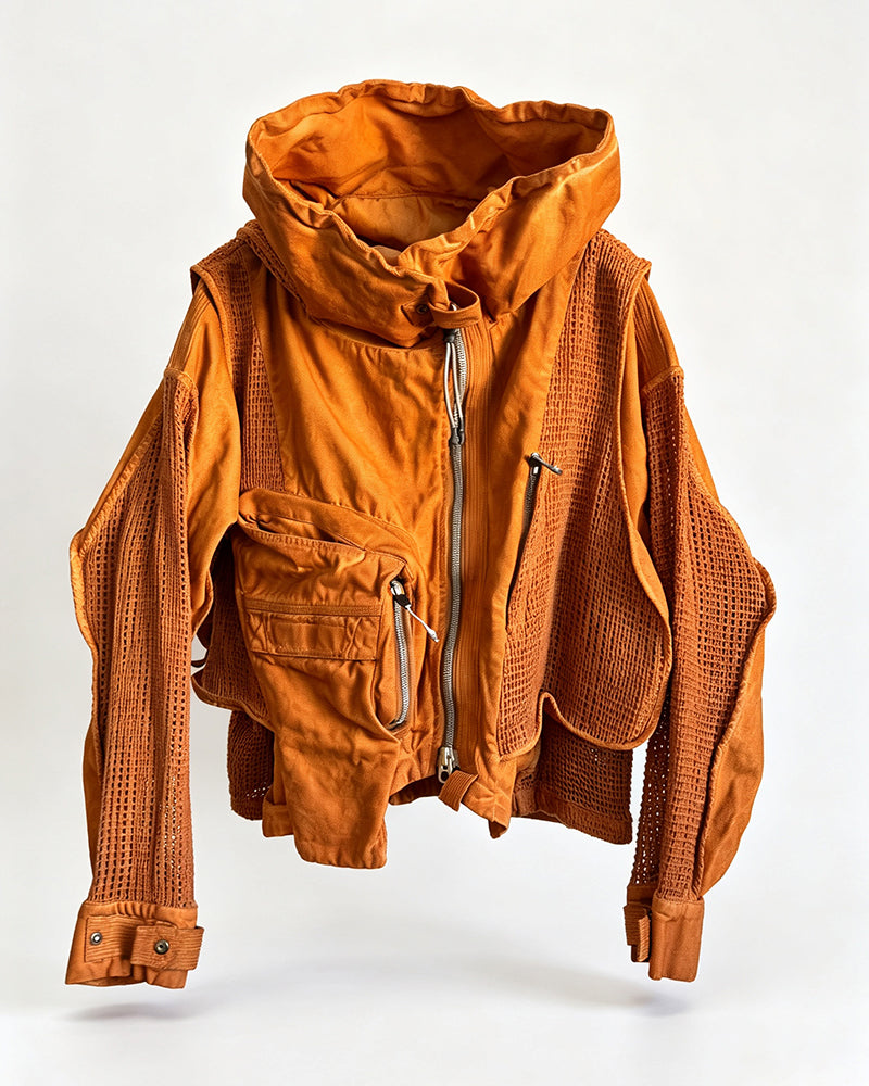 Post-Apocalyptic Wasteland Techwear Flight Jacket