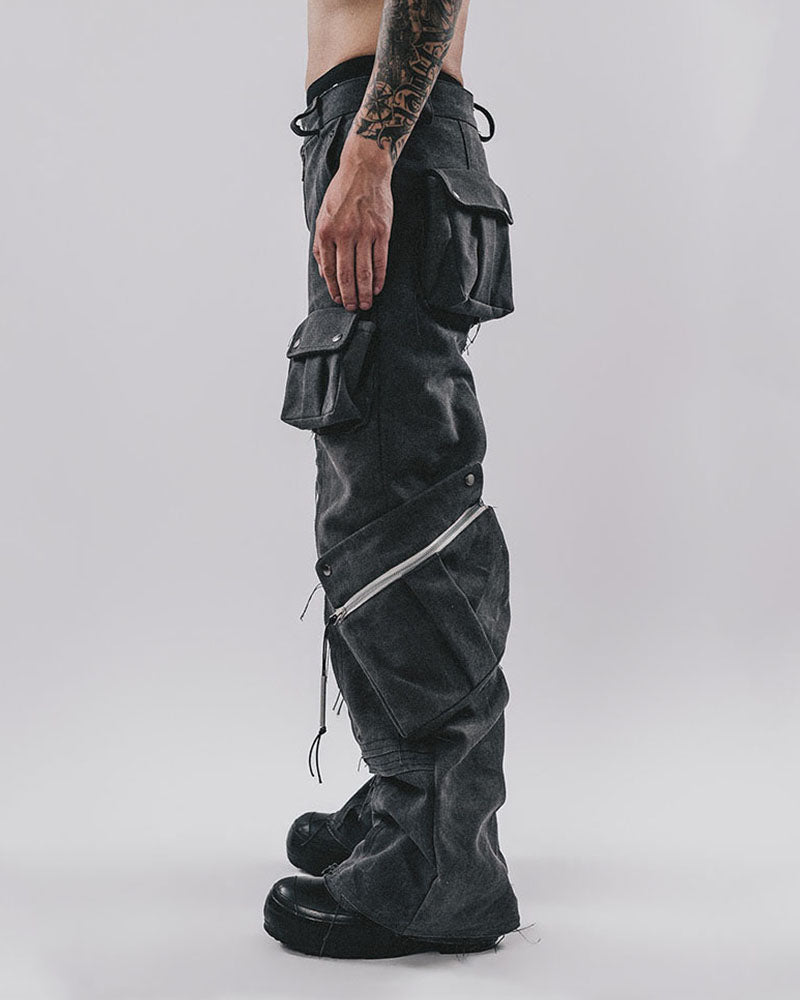 Obsidian Armored Multi-Zip Cargo Pants
