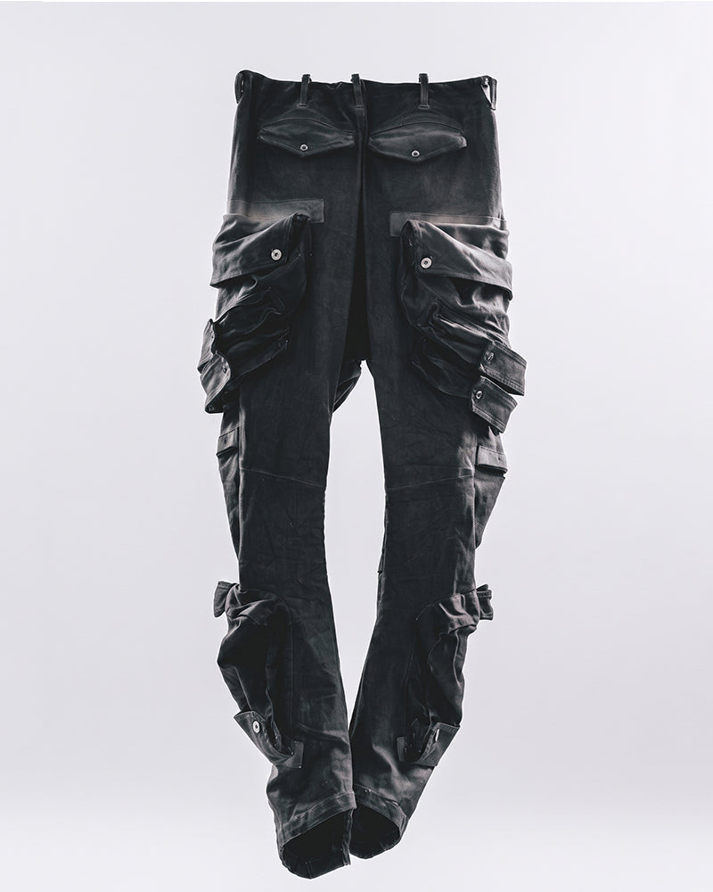 Post-Apocalyptic 3D Studded Distressed Cargo Pants