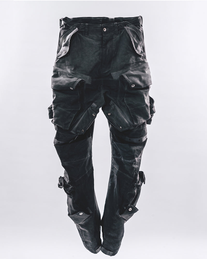 Post-Apocalyptic 3D Studded Distressed Cargo Pants