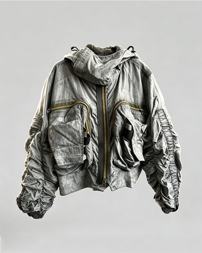 Post-Apocalyptic Hooded Techwear Jacket