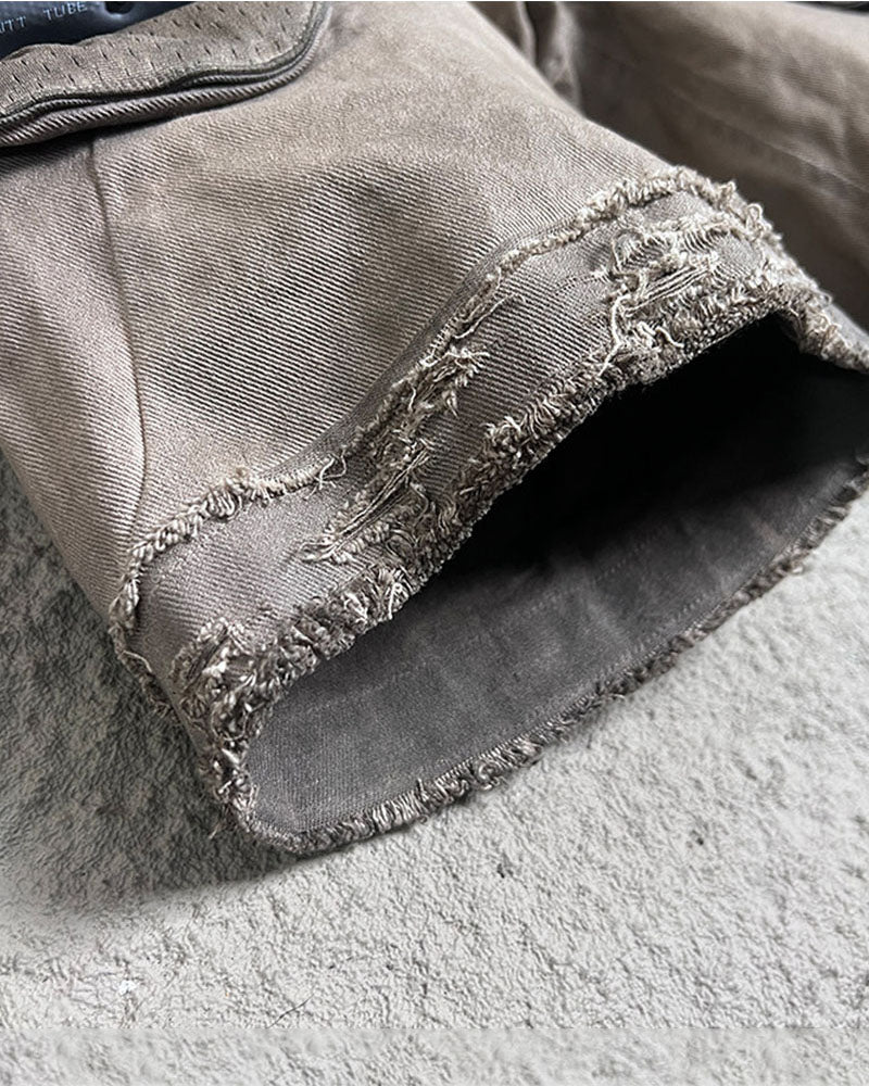 Wasteland Distressed Utility Cargo Shorts