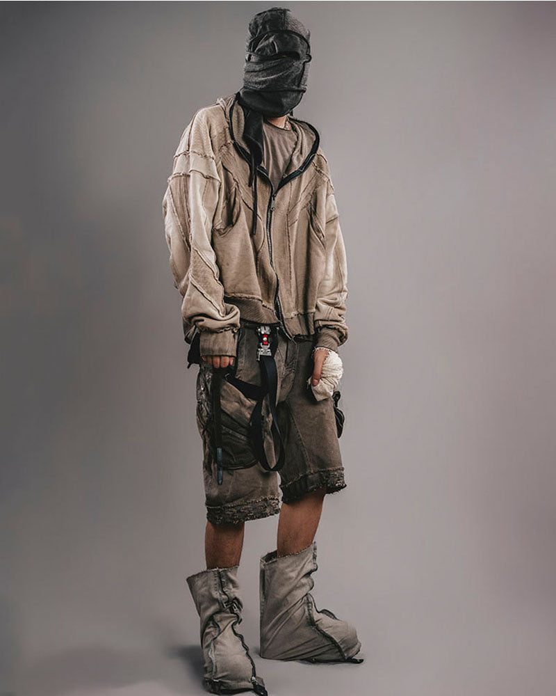 Wasteland Distressed Utility Cargo Shorts