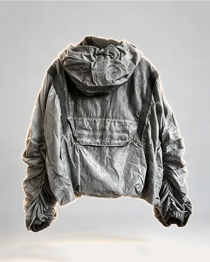 Post-Apocalyptic Hooded Techwear Jacket