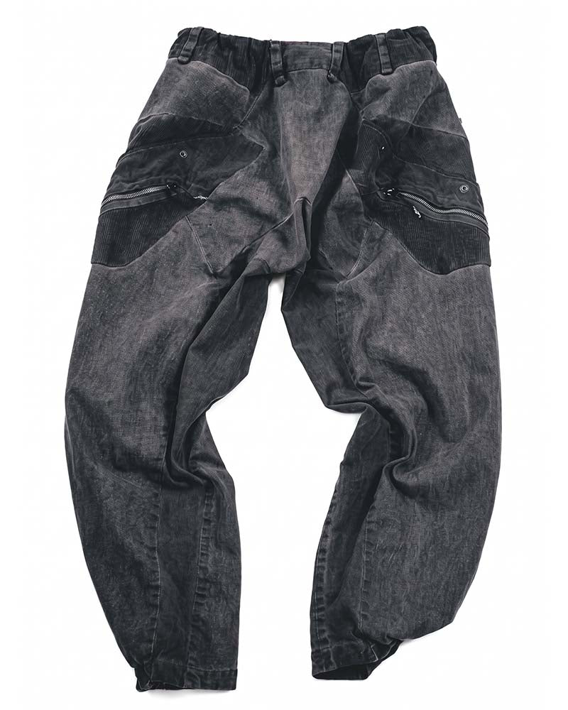 Wasteland Techwear Multi-Pocket Zip-Adjust Parachute Cargo Pants