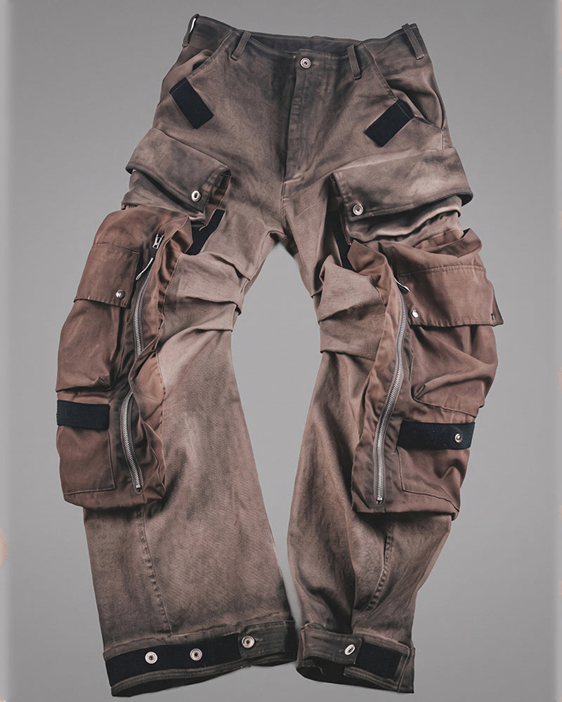 Post-Apocalyptic Functional 3D Pocket Wide Leg Cargo Pants