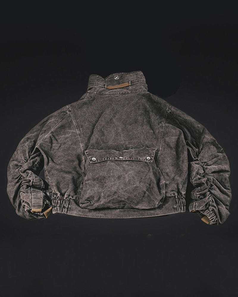 Post-Apocalyptic Multi-Pocket Utility Bomber Jacket