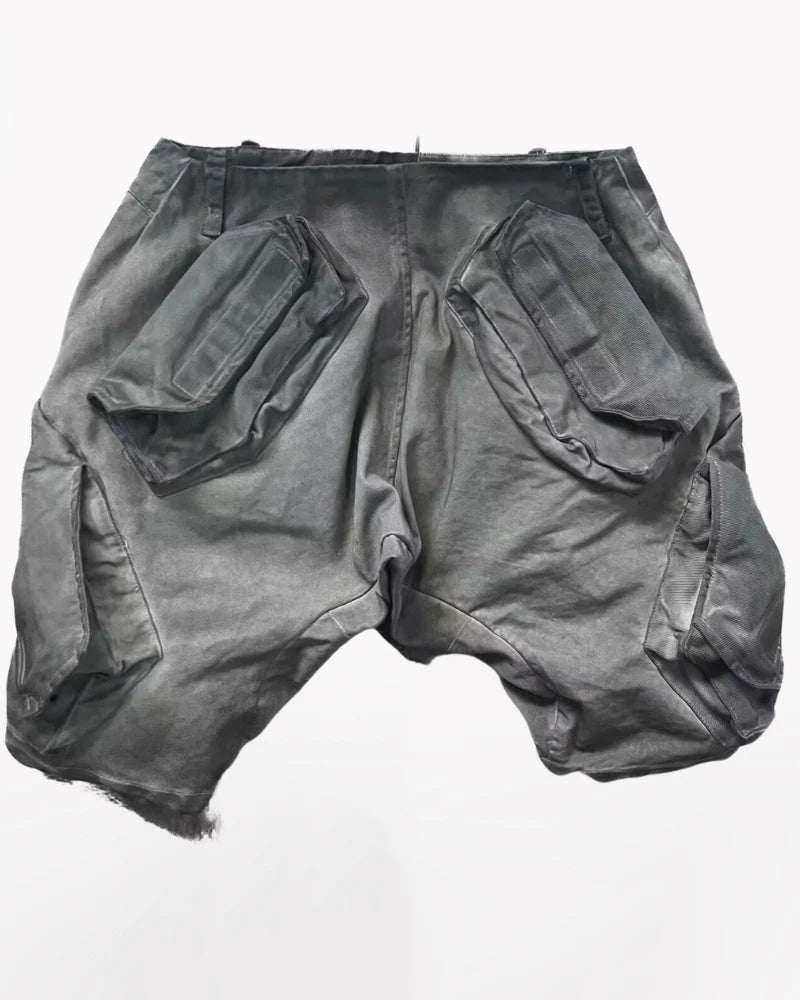 Post-Apocalyptic Wear Functional 3D Pocket Cargo Shorts