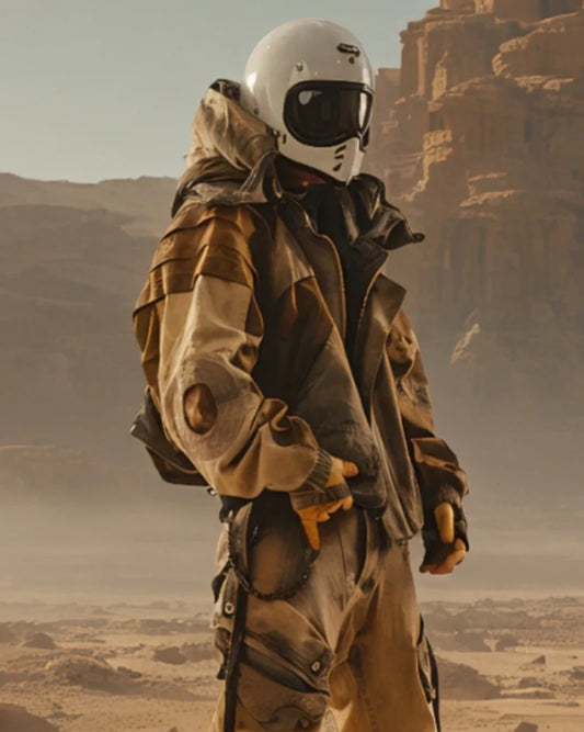 Post-Apocalyptic Wear Functional Bat Sleeve Washed Jacket