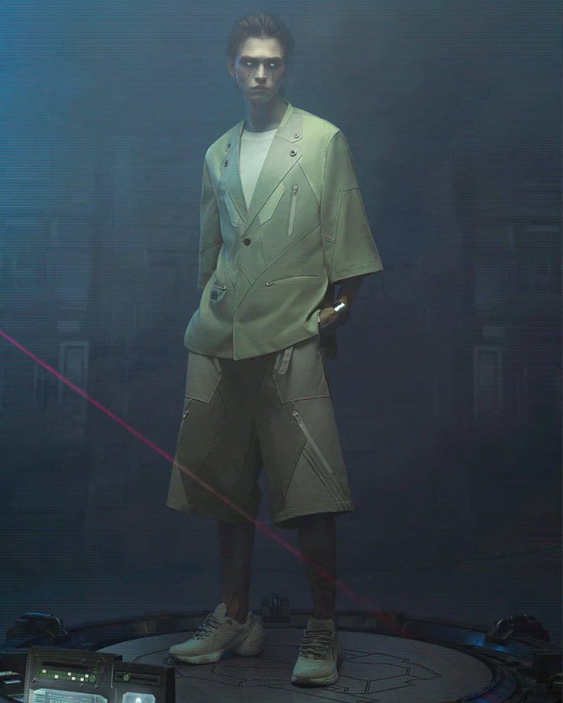 Cyberpunk Outfits Demiurge IV Short Sleeve Suit