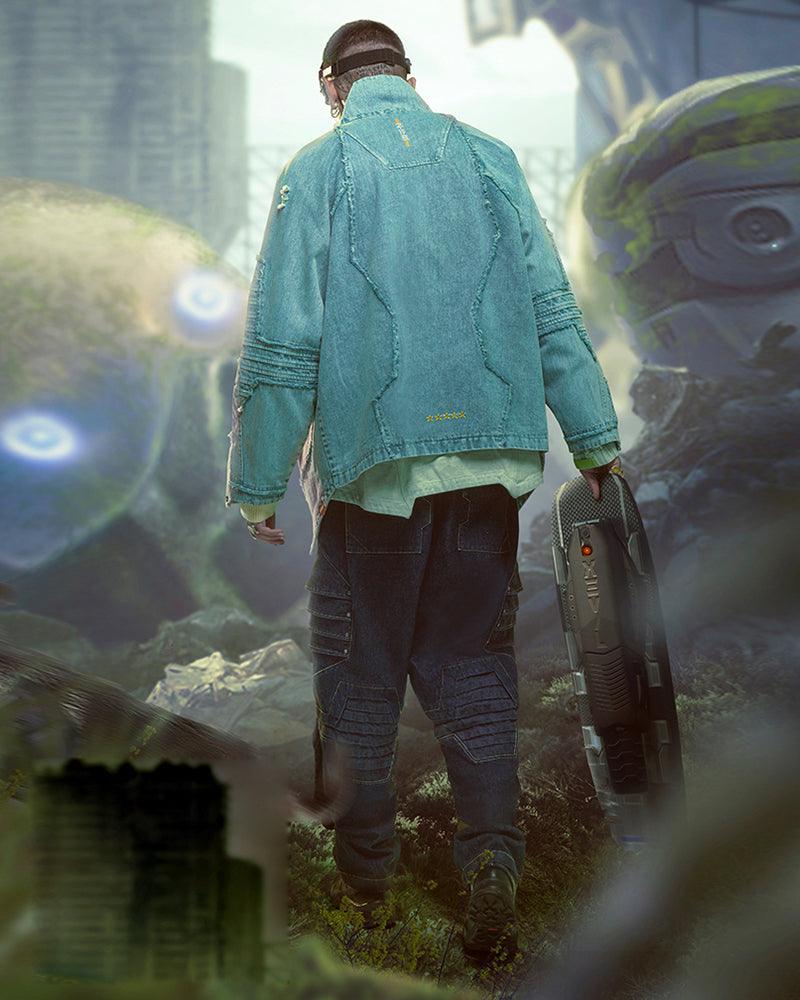 Cyberpunk Outfits Heavy Mecha Baggy Unisex Jeans