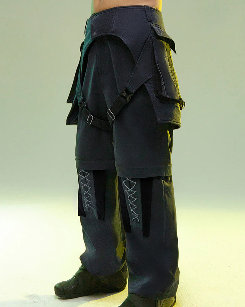 Cyberpunk Outfits Operative Detachable Two-Piece Pants