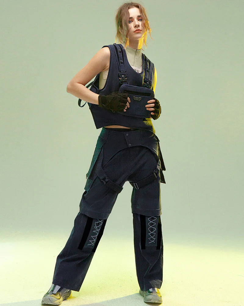 Cyberpunk Outfits Operative Detachable Two-Piece Pants