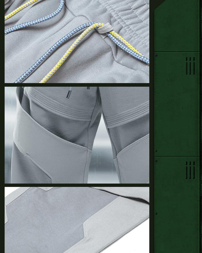 Cyberpunk Outfits White Ghost Unisex Patchwork Pants
