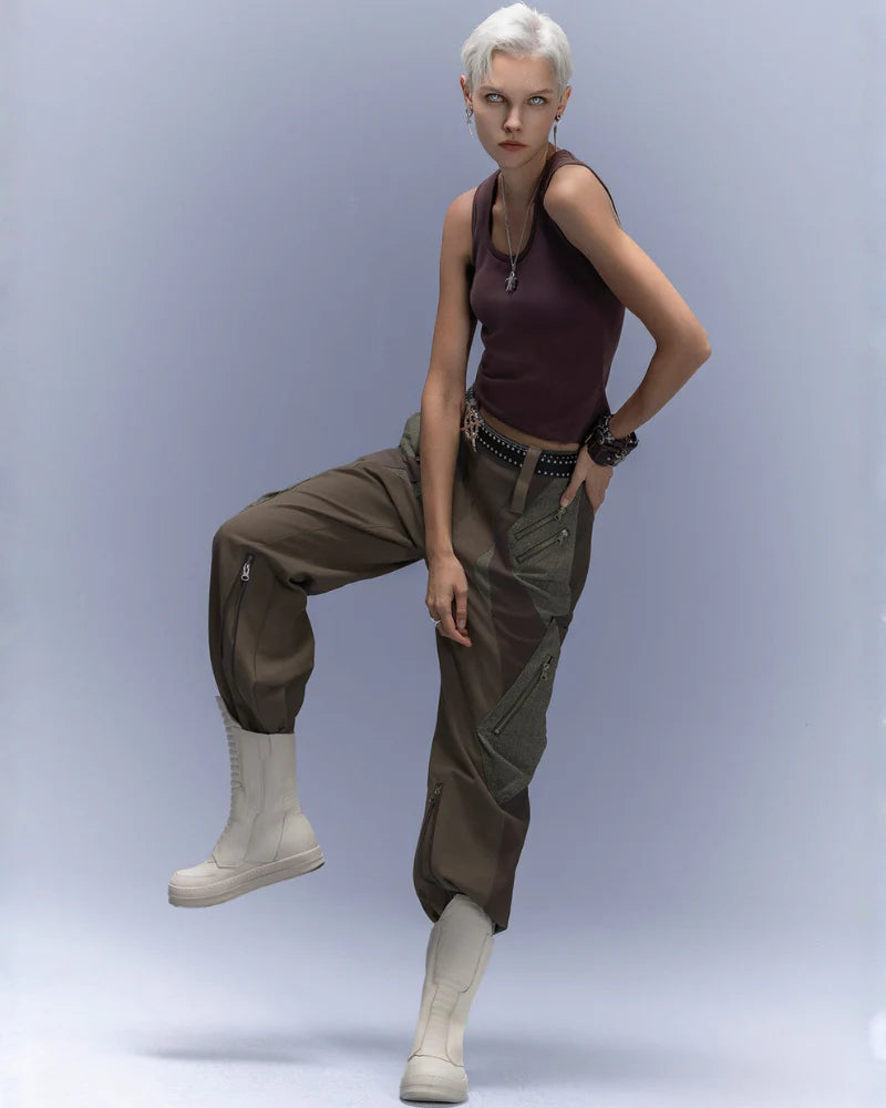 Cyberpunk Outfits Wide-Leg Techwear Pants
