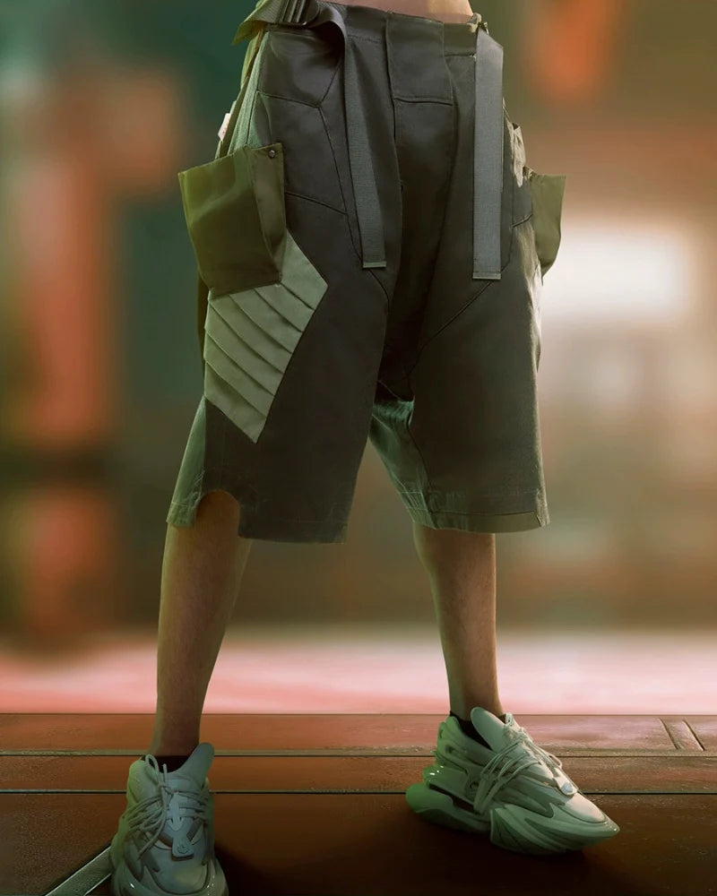 Fist Power Cyberpunk Washed Cargo Shorts
