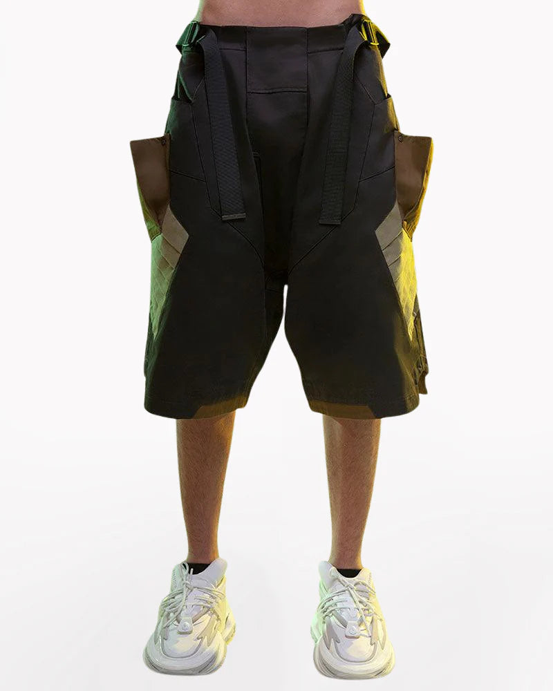Fist Power Cyberpunk Washed Cargo Shorts
