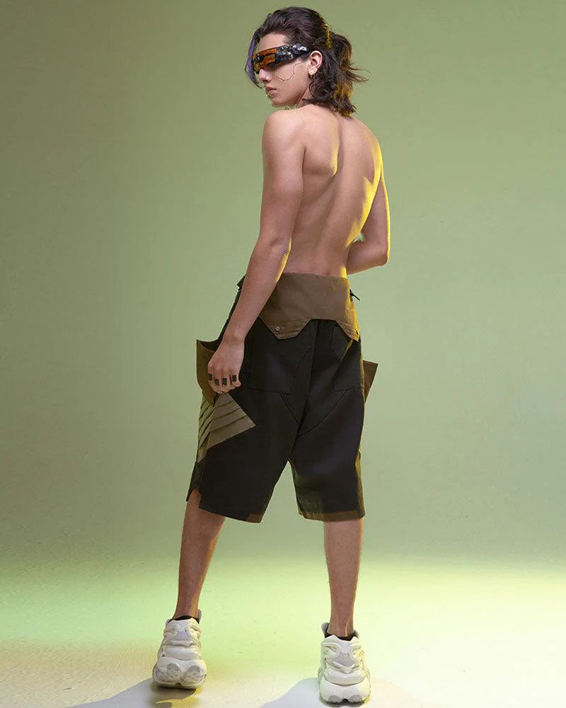 Fist Power Cyberpunk Washed Cargo Shorts