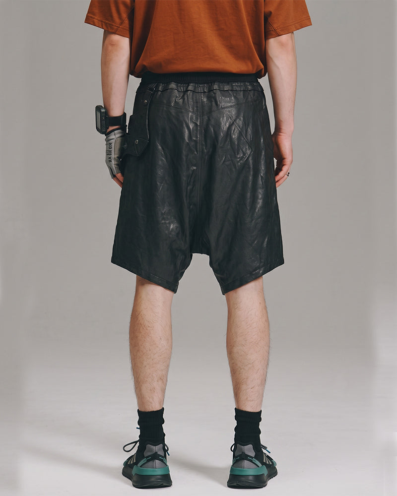 Wasteland Detachable-Pocket Drop-Crotch Shorts