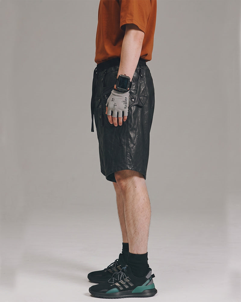Wasteland Detachable-Pocket Drop-Crotch Shorts