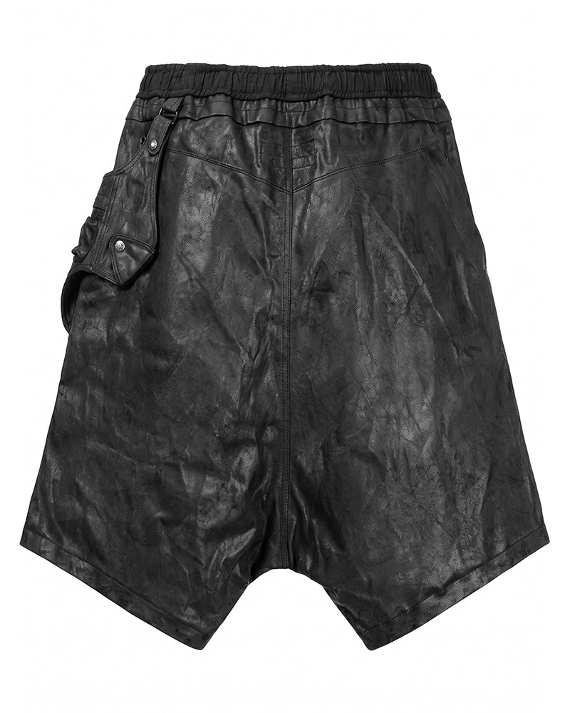 Wasteland Detachable-Pocket Drop-Crotch Shorts