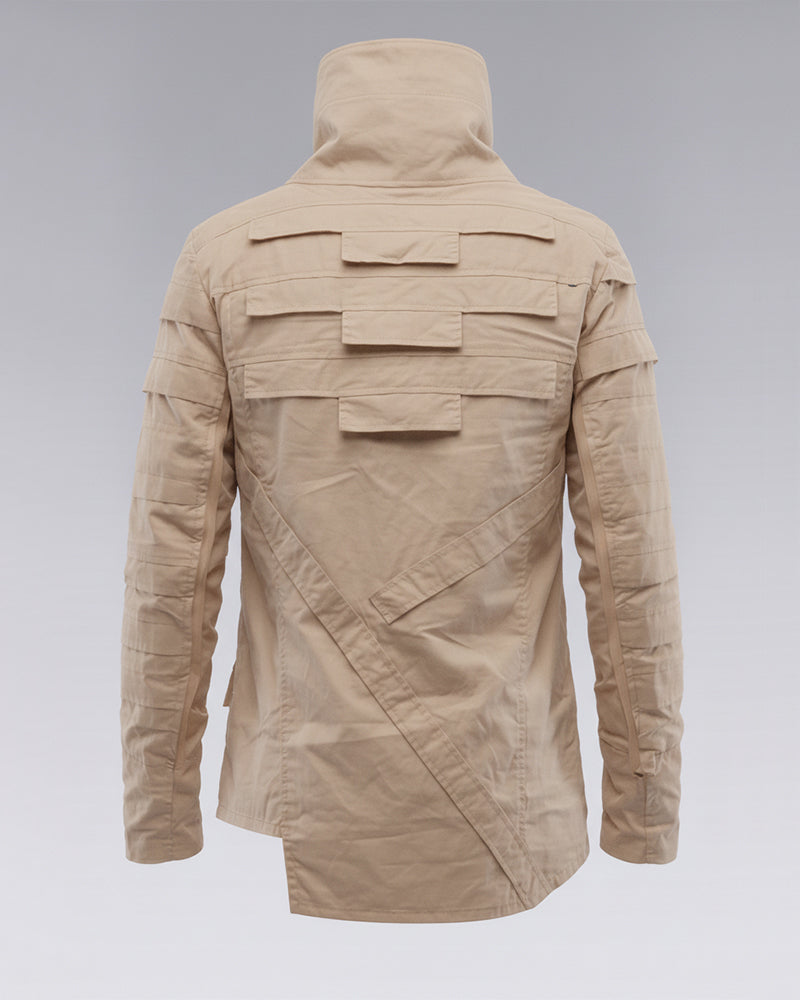 Wasteland Asymmetric Pleated High-Neck Shirt