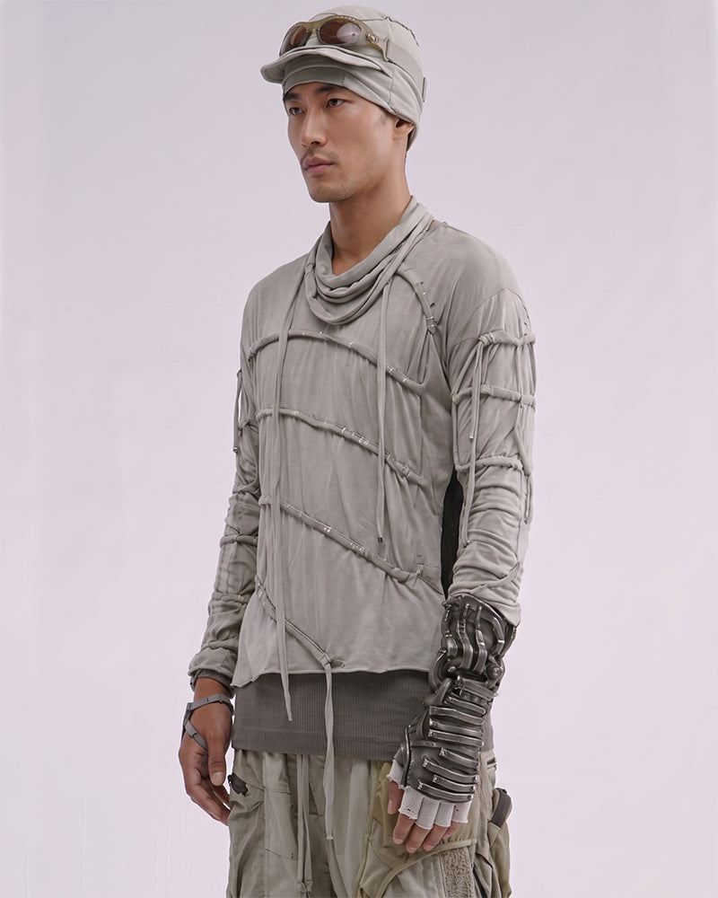 Wasteland Pleated Distressed Tee