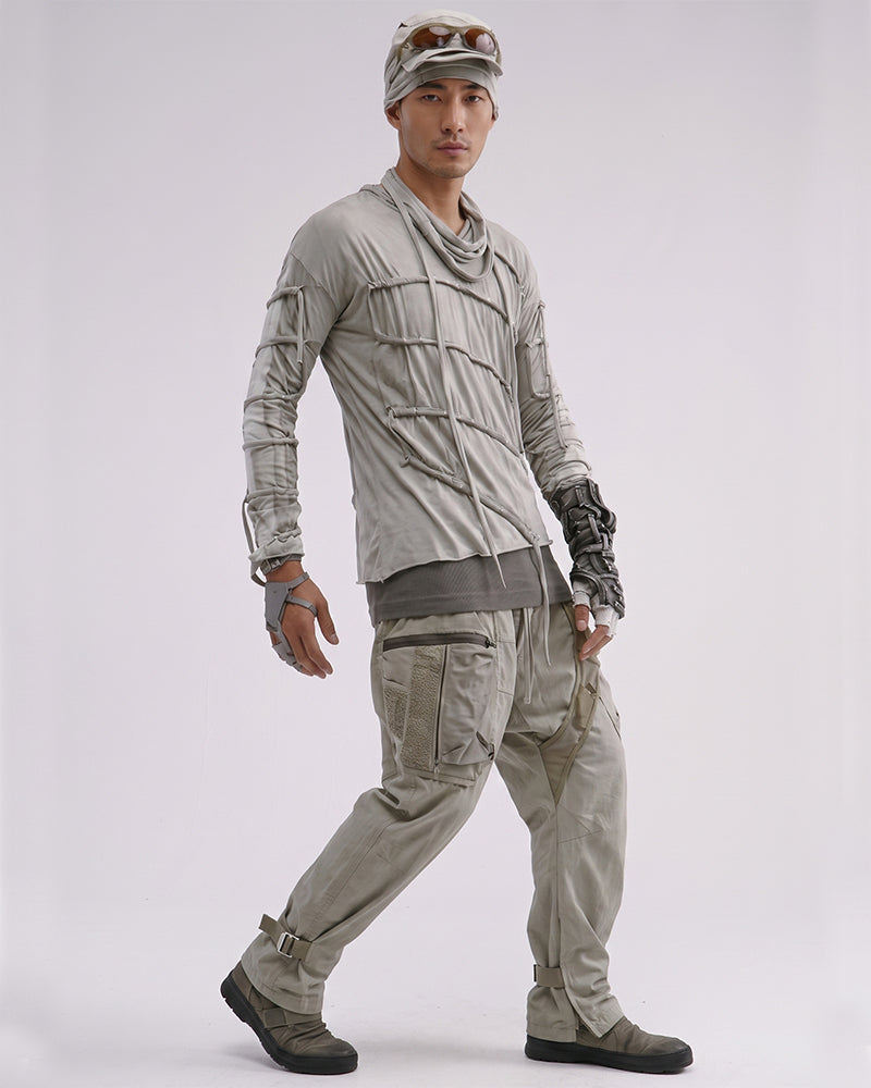 Wasteland Pleated Distressed Tee