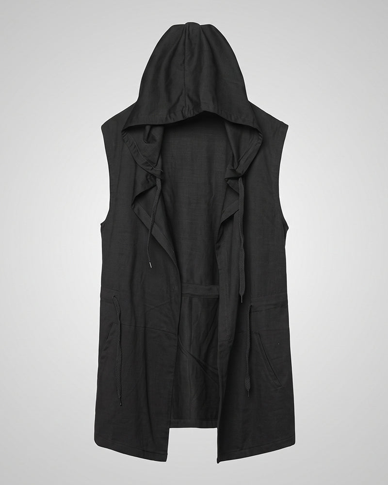 Black Sleeveless Ninja Costume Vest