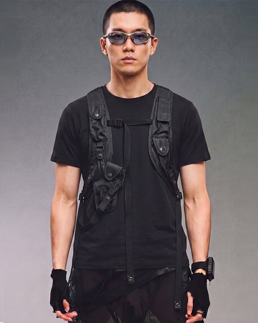 Wasteland Heavy-Waxed Tactical Holster Harness Vest