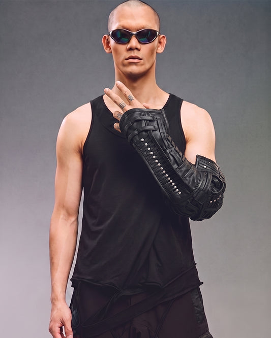 Wasteland Waxed Futuristic Riveted Single Arm Sleeve