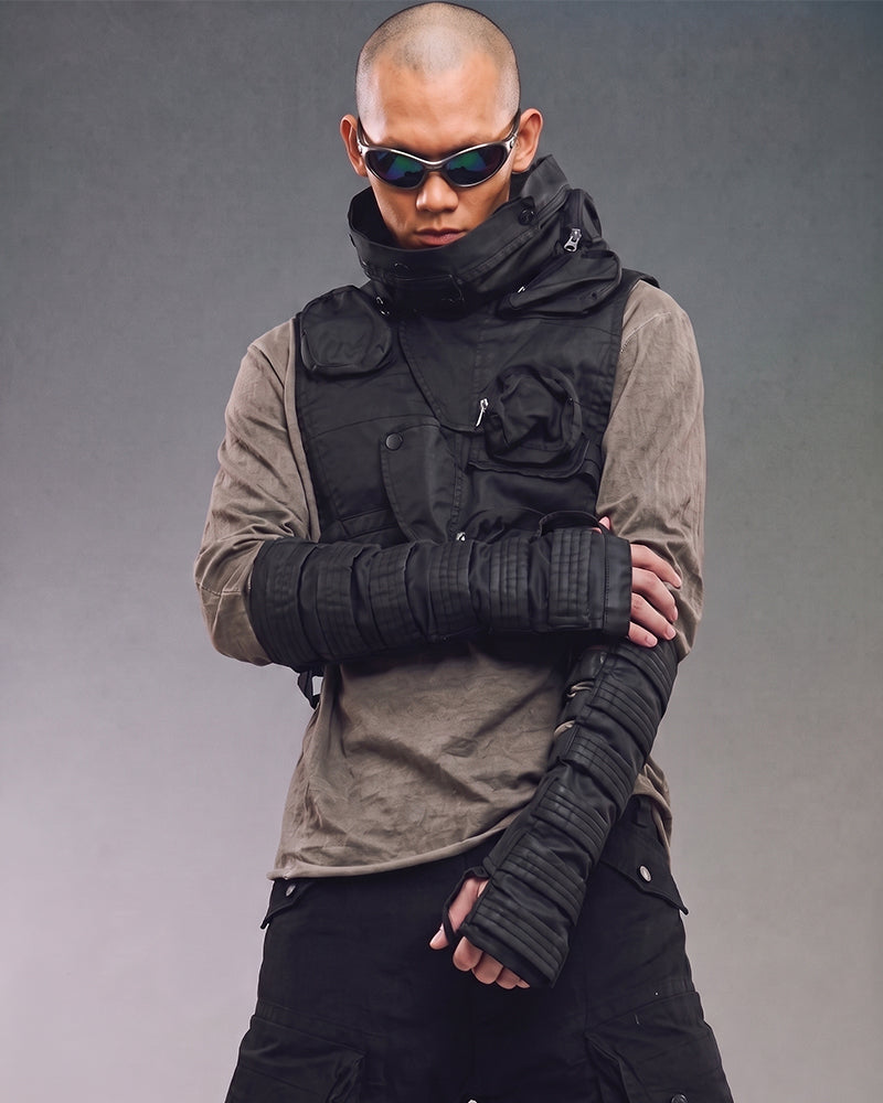 Post-Apocalyptic Waxed Deconstructed Asymmetric Tactical Vest