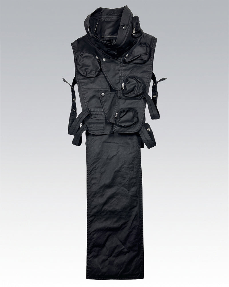 Post-Apocalyptic Waxed Deconstructed Asymmetric Tactical Vest