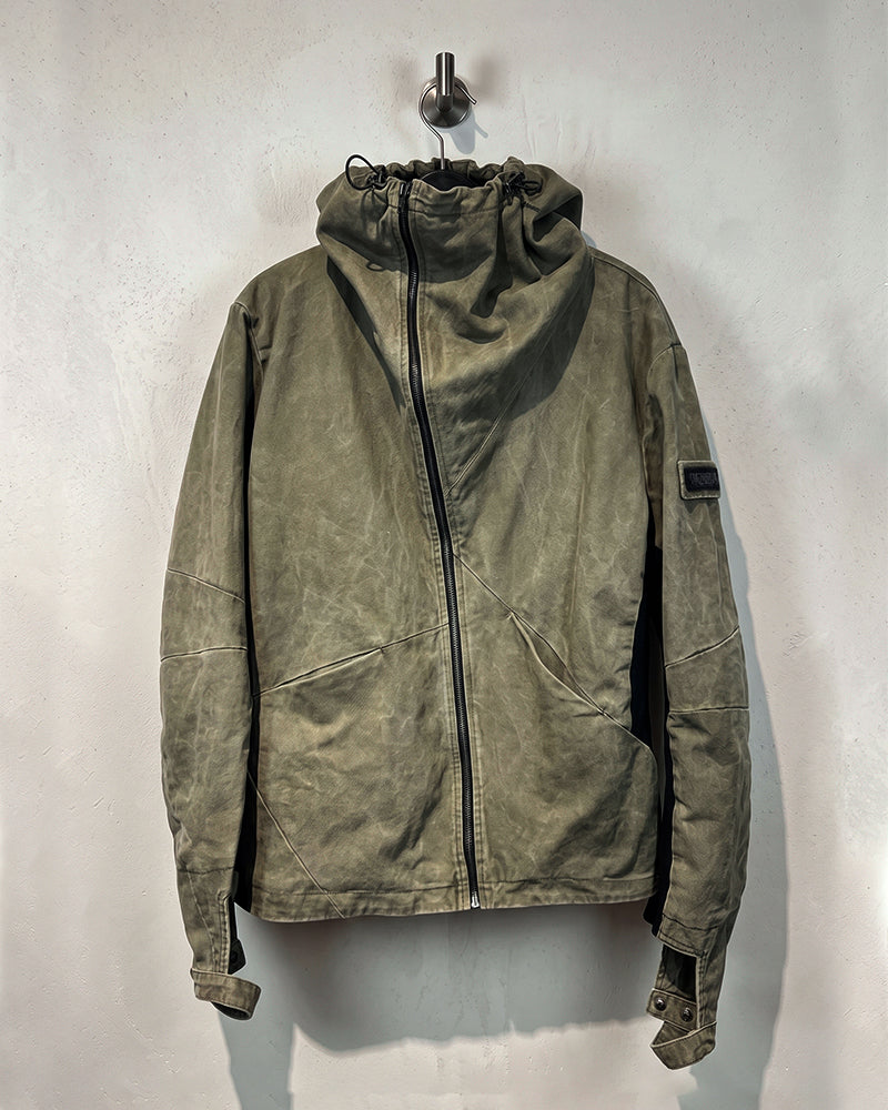 Wasteland Asymmetric Deconstructed Hooded Jacket