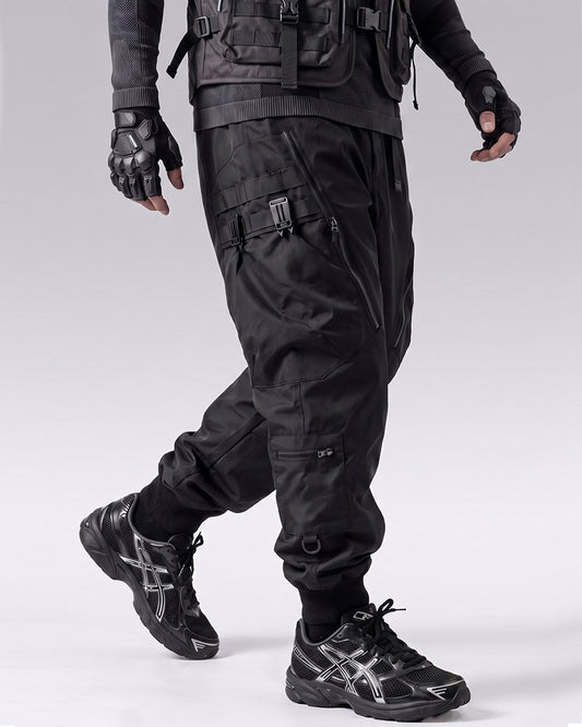 Techwear Black Zip Pocket Cargo Pants