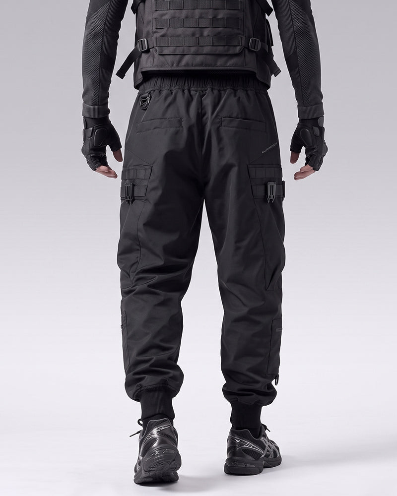 Techwear Black Zip Pocket Cargo Pants