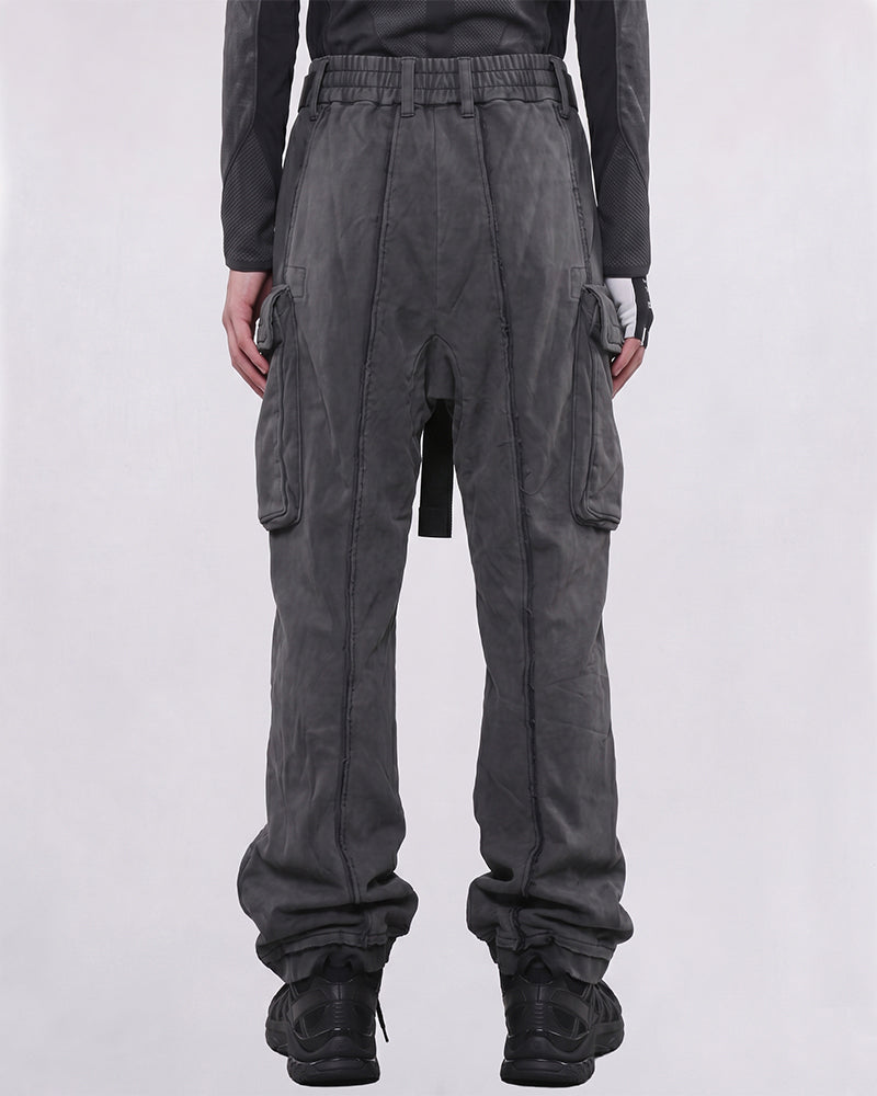 Wasteland Oversized Weathered Flare Cargo Pants