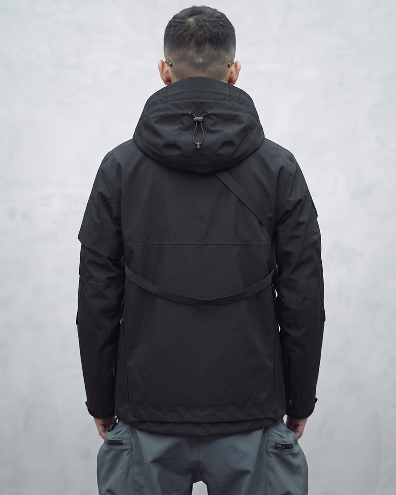 Convertible Hooded Techwear Jacket