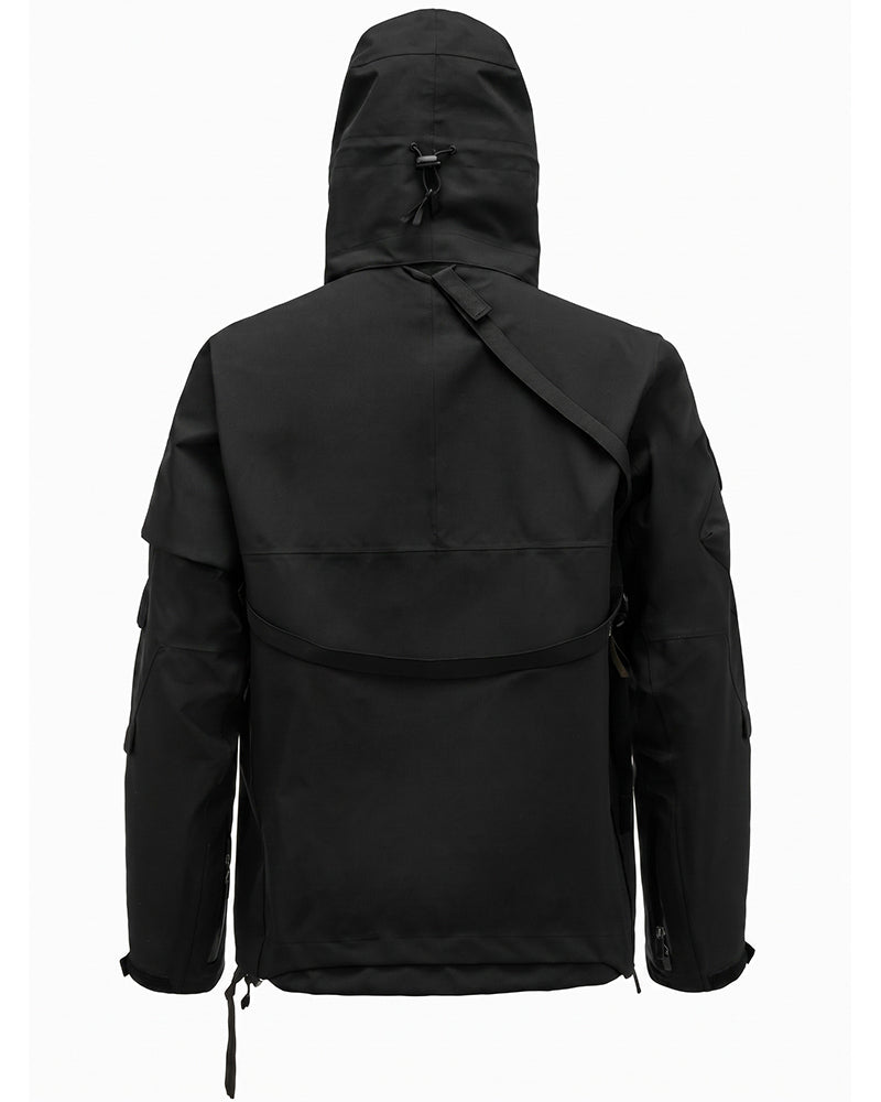 Convertible Hooded Techwear Jacket