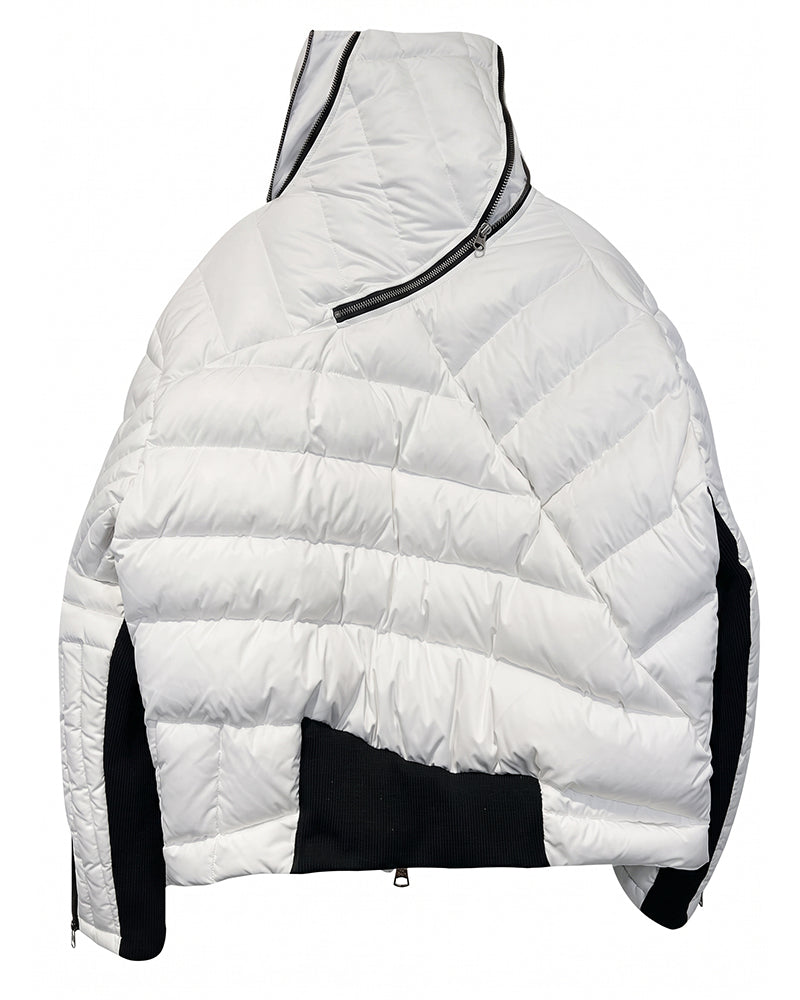 Wasteland Deconstructed Asymmetric Thick Down Jacket