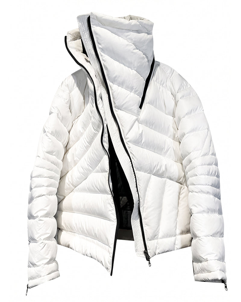 Wasteland Deconstructed Asymmetric Thick Down Jacket