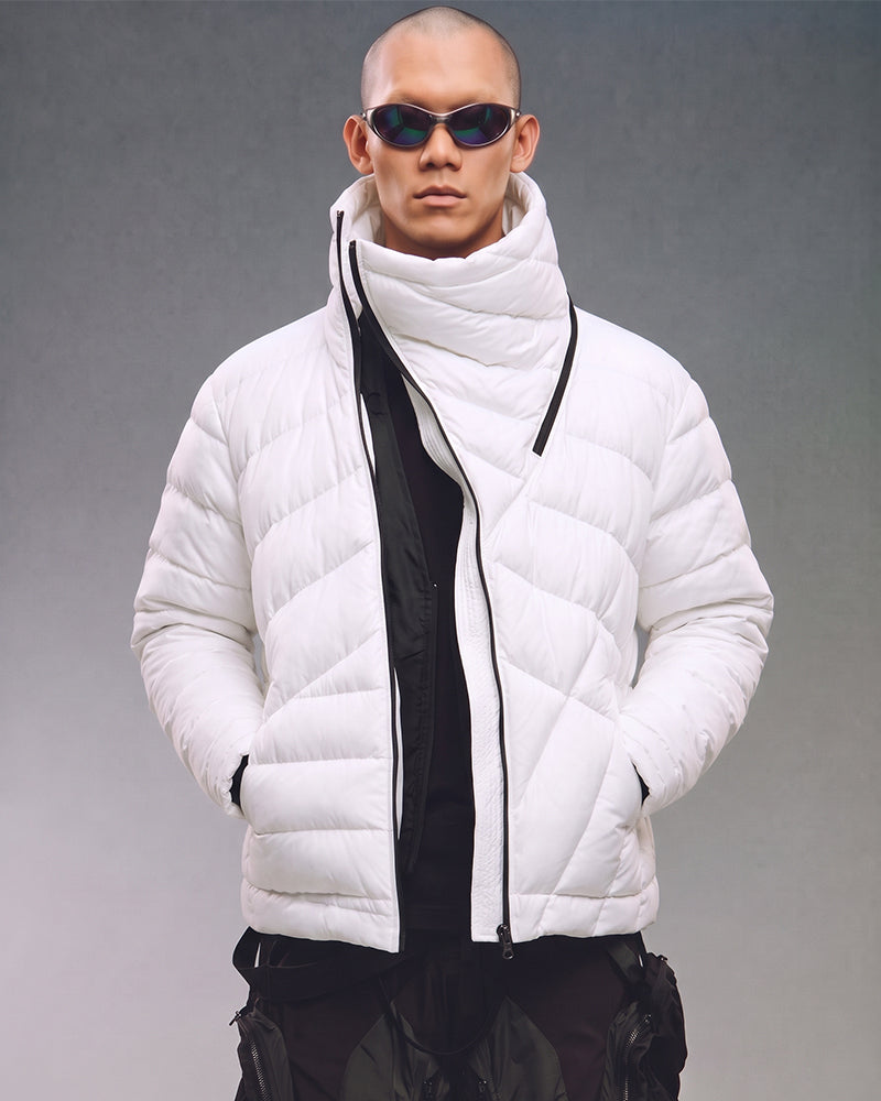 Wasteland Deconstructed Asymmetric Thick Down Jacket
