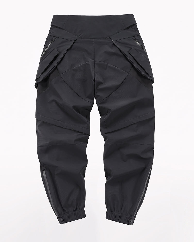 Functional Deconstructed Patchwork Zippered Cargo Pants