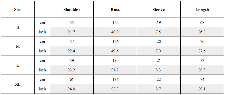 Size Guide for Faded Curse Pocket T-Shirt